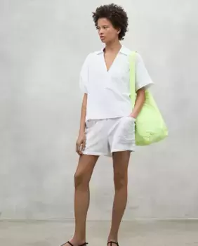 Простые женские шорты с эластичным поясом и передними карманами Ecoalf, белый