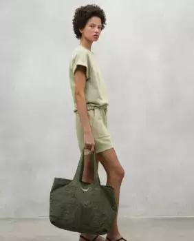 Простые женские шорты с завязкой на талии Ecoalf, цвет Caqui