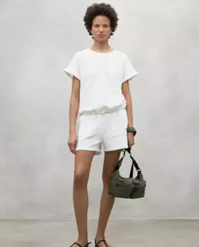 Простые женские шорты с завязкой на талии Ecoalf, белый