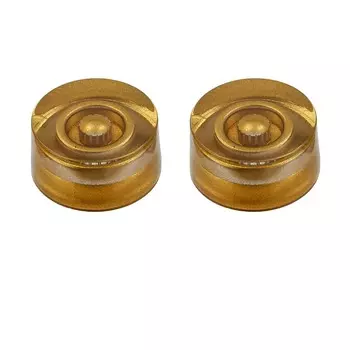 Простые золотые ручки скорости - универсальные - для гитары или баса - набор из 2 - без номеров! Allparts Plain Speed Knobs - Universal - For Guitar or Bass - Set of 2 - No Numbers!