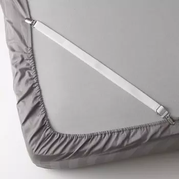 Простынь, эластичный ремешок ,серый, JULKAKTUS IKEA