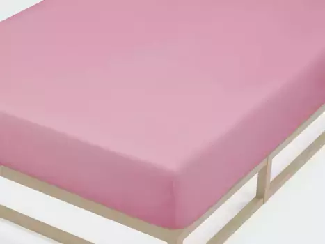 Простынь Biberna на подгонке" Лейла Джерси, простынь на подгонке по размеру. 90х200, 180х200 или 200х200 см", простыни из 100% хлопка, для высоты матраса до 22 см 140-160х200 см, 1 шт., розовый