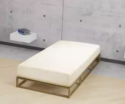 Простынь Biberna на подгонке "Marc в размере. 90х200, 140х200 или 180х200 см", из хлопка, для матрасов высотой до 22 см, плоская простыня, натяжная простыня 90-100х190-200 см, 1 шт., цвет natur