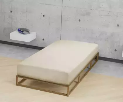 Простынь Biberna на подгонке "Marc в размере. 90х200, 140х200 или 180х200 см", из хлопка, для матрасов высотой до 22 см, плоская простыня, натяжная простыня 180-200х200 см, 1 шт., цвет kitt