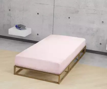 Простынь Biberna на подгонке "Marc в размере. 90х200, 140х200 или 180х200 см", из хлопка, для матрасов высотой до 22 см, плоская простыня, натяжная простыня 180-200х200 см, 1 шт., цвет rose