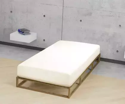 Простынь Biberna на подгонке " Thea в размере. 90х220, 140х220 или 180х220 см", из хлопка, для матрасов высотой до 25 см, простынь плоская, простыня на подгонке 140-160х200-220 см, 1 шт., цвет natur