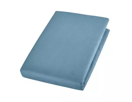 Простынь Cotonea органическая на подкладке из благородной фланели, цвет бирюзовый -I213, размер 160х200 см.