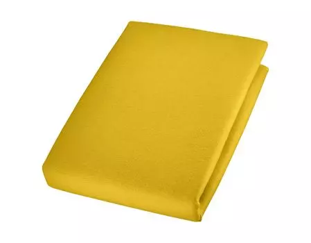 Простынь Cotonea органическая на подкладке из благородной фланели цвет карри-I190 размер 180х200 см