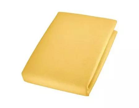 Простынь Cotonea органический трикотаж, высота до 18см, цвет желтый-I100, размер 70х160 см.