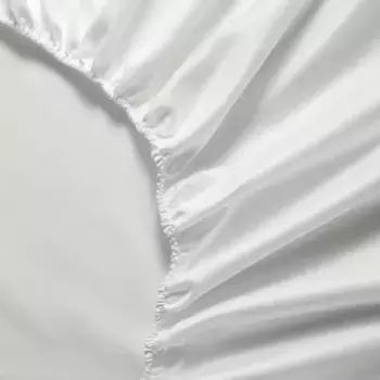 Простынь египетский хлопок атлас 1000 ниток серебряная тесьма 40 см El Corte Ingls, белый