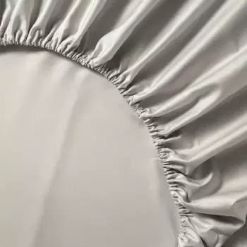 Простынь египетский хлопок Сатин 600 ниток серебряная тесьма 40 см El Corte Ingls, жемчуг