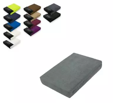 Простынь махровая на подкладке 180 - 200 х 200 см серая Sdseetraum