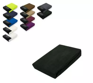 Простынь махровая на подкладке 180 - 200 х 200 см черная Sdseetraum