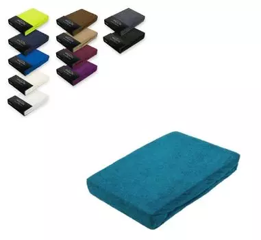 Простынь махровая на подкладке 90 - 100 х 200 см бирюзовый Sdseetraum