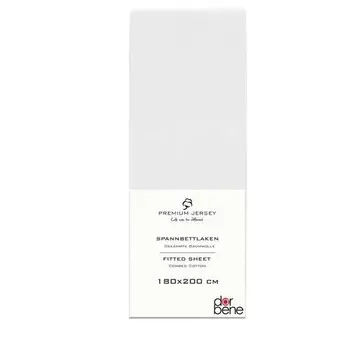 Простынь на подгонке DarBene 100% Baumwolle 180x200, 180x30x200 см, белый