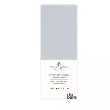 Простынь на подгонке DarBene 100% Baumwolle 180x200, 180x30x200 см, светло-голубой