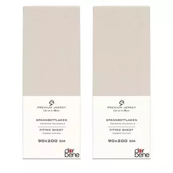 Простынь на подгонке DarBene 2 шт 90x200, 90x30x200 см цвет elfenbein