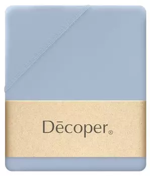 Простынь на подгонке Decoper Normandie, 100x24x200 см, светло-голубой