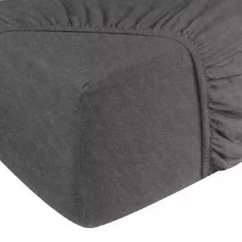 Простынь на подгонке DoubleDry Jersey, 90x25x200 см цвет grau melange