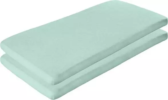 Простынь на подгонке Erwin Mller 2er-Pack 209146, 70x1x120-140 см цвет mint