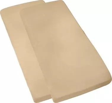 Простынь на подгонке Erwin Mller im 2er-Pack 209148, 70x1x120-140 см, бежевый