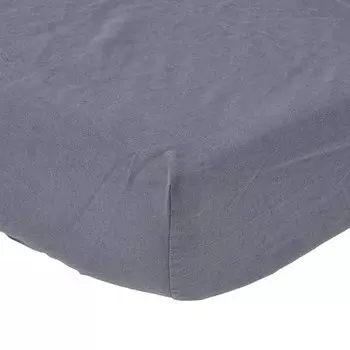 Простынь на подгонке Homescapes, 90x1x190 см, антрацитовый