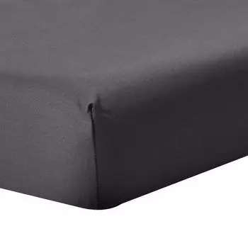 Простынь на подгонке Homescapes Fadendichte 1000, 120x1x190 см, антрацитовый