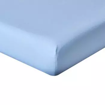 Простынь на подгонке Homescapes Fadendichte 200, 180x1x200 см, светло-голубой