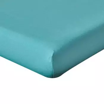 Простынь на подгонке Homescapes Fadendichte 200, 180x1x200 см, бирюзовый