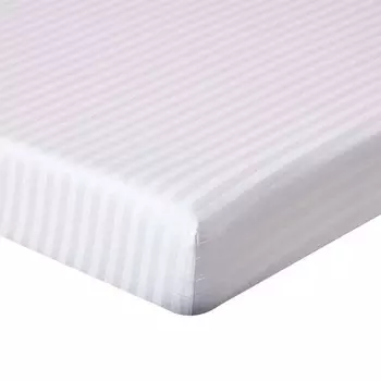 Простынь на подгонке Homescapes Fadendichte 330, 90x1x190 см, белый