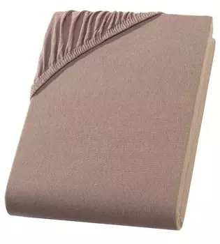 Простынь на подгонке Hometex Premium Textiles 180-200x220, 200x40x220 см цвет nougatbraun