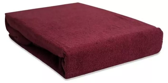 Простынь на подгонке Hometex Premium Textiles 180-200x220, 200x40x220 см, бордовый