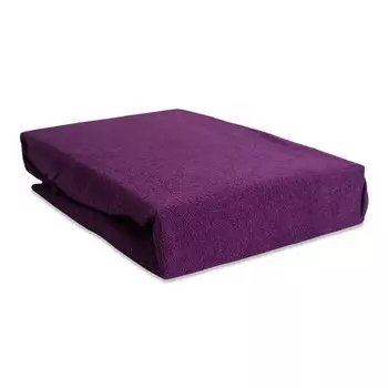 Простынь на подгонке Hometex Premium Textiles 180-200x220, 200x40x220 см цвет aubergine