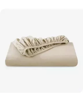 Простынь на подгонке из хлопковой фланели Queen Bare Home, бежевый