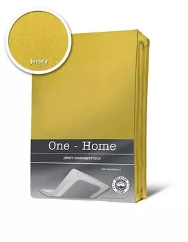Простынь на подгонке One-Home Jersey gelb 90x200 cm, 90x25x200 см, желтый