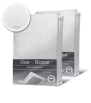 Простынь на подгонке One-Home Jersey wei 200x200 cm, 200x25x200 см, белый