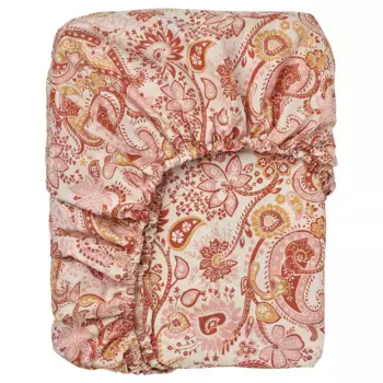 Простынь на подгонке, розовый/белый, 90х200 см, RODGERSIA IKEA