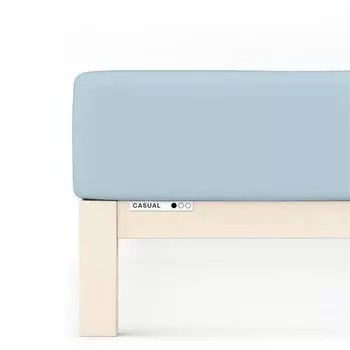 Простынь на подгонке schlafgut Casual, 160x25x200 см цвет blue light