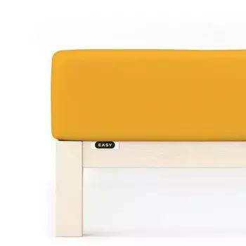 Простынь на подгонке schlafgut Jersey, 90x22x200 см цвет yellow deep