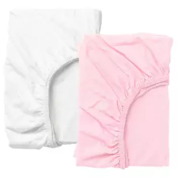 Простынь на подкладке для пальто, белый/розовый, 60х120 см, 2 шт. LEN IKEA
