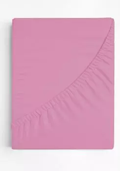 Простынь на резинке/нижняя простынь базовая светло-розовая 90х200см+30см