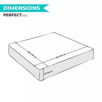 Простынь премиум-класса - 180x200-200x220 см - подходит кровать с пружинным матрасом и водяная кровать - мостик 40 см - плюшевые теплые простыни - простыня на подгонке, цвет: антрацит, размер: 180x200-200x220 Dreamhome