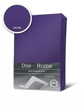 Простынь приталенная фиолетовая фиолетовая 140 х 200 см - трикотаж 160 х 200 см One-Home