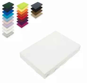 Простынь трикотажная 180 - 200 х 200 см белая Sdseetraum