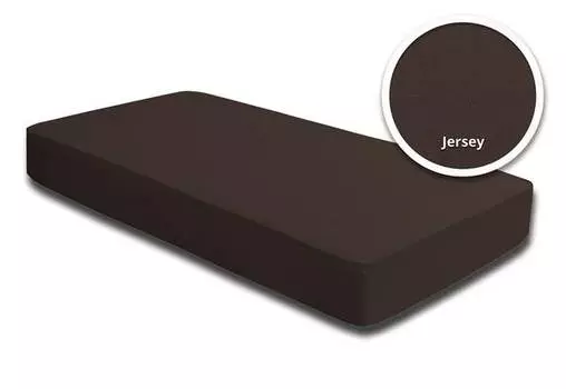 Простынь трикотажная 200 х 200 см. One-Home, коричневый