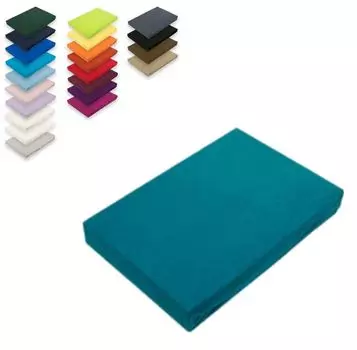 Простынь трикотажная 200 х 220 см бирюзовый Sdseetraum