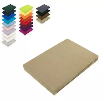 Простынь трикотажная 60 х 120 - 70 х 140 см песок Sdseetraum