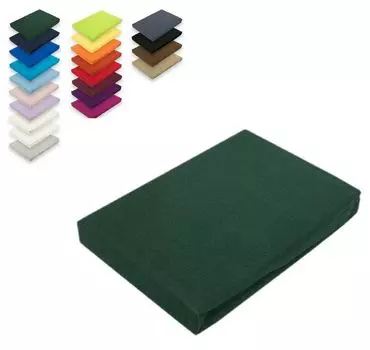 Простынь трикотажная приталенная 120 х 200 см темно-зеленая Sdseetraum