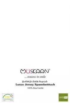 Простынь трикотажная приталенная 180х200 - 200х200 см белая - 100% хлопок Mskaan