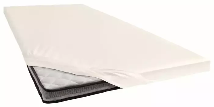 Простынь Золушка "Топпер простыня (до 15 см)", эластичность для гладко застеленной кровати, высотой до 15 см Cinderella 140х200-210 см, 1 шт., цвет creme